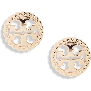 Tory Burch Rope Logo Stud Earrings